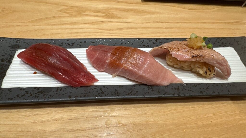 やま幸三貫 赤身・中トロ・炙りトロ