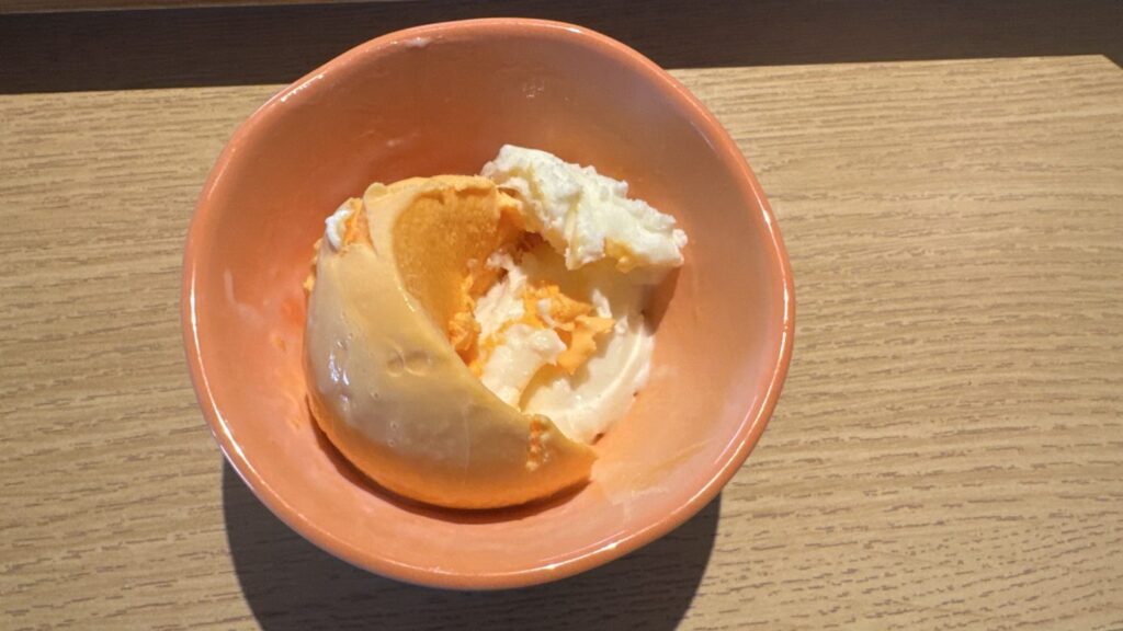 朝食デザートのメロンアイス